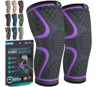 MODVEL Ginocchiera, 2 Tutore a Compressione per uomo e donna, Tutore per il fascia ginocchio per sportiva,palestra,ginocchiere Ortopedica supporto per recupero lesioni Menisco,Sollievo da Dolori