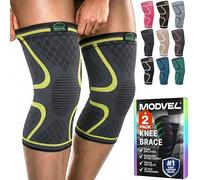 MODVEL Ginocchiera, 2 Tutore a Compressione per uomo e donna, Tutore per il fascia ginocchio per sportiva, palestra, ginocchiere Ortopedica supporto per recupero lesioni Menisco, Sollievo Dolori (L)