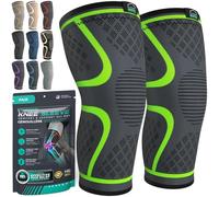 MODVEL Ginocchiera, 2 Tutore a Compressione per uomo e donna, Tutore per il fascia ginocchio per sportiva, palestra, ginocchiere Ortopedica supporto per recupero lesioni Menisco, Sollievo Dolori (S)
