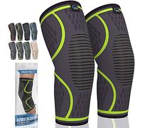 MODVEL Ginocchiera, 2 Tutore a Compressione per uomo e donna, Tutore per il fascia ginocchio per sportiva, palestra, ginocchiere Ortopedica supporto per recupero lesioni Menisco, Sollievo Dolori (L)
