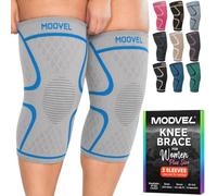 MODVEL Ginocchiera, 2 Tutore a Compressione per Uomo e Donna, Tutore per il Fascia Ginocchio per Sportiva Palestra, Ginocchiere Ortopedica Supporto per Recupero Lesioni Menisco Sollievo Dolori (XXXL)