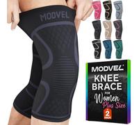 MODVEL Ginocchiera, 2 Tutore a Compressione per uomo e donna, Tutore per il fascia ginocchio per sportiva, palestra, ginocchiere Ortopedica supporto per recupero lesioni Menisco, Sollievo Dolori (XL)