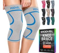 MODVEL Ginocchiera, 2 Tutore a Compressione per Uomo e Donna, Tutore per il Fascia Ginocchio per Sportiva, Palestra, Ginocchiere Ortopedica Supporto per Recupero Lesioni Menisco, Sollievo Dolori (XL)