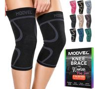 MODVEL Ginocchiera, 2 Tutore a Compressione per uomo e donna, Tutore per il fascia ginocchio per sportiva, palestra, ginocchiere Ortopedica supporto per recupero lesioni Menisco, Sollievo Dolori