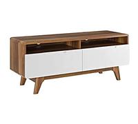 Modway Origin Mid-Century - Mobile TV da 47 pollici in noce, Bianco