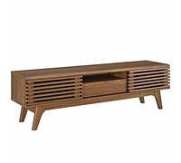 Modway Render Mid-Century - Mobile TV moderno a basso profilo, 59", in noce