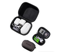 Moë & Mirakime Set di 3 custodie rigide organizer con cerniera per cavi e accessori elettronici, porta hard disk esterno 2.5", caricatore, cuffie, chiavette USB e schede SD - 1 grande + 2 piccole