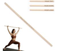 MOE UHANE Bacchetta da ginnastica in legno 100 cm per allenamento, yoga e fitness - dilatatore per bambini e adulti con personalizzazione, legno naturale, 100% ECO, EU