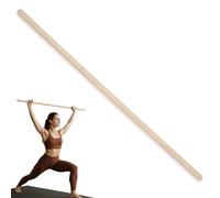 MOE UHANE® Bastone Ginnico in Legno 100 cm per Allenamento, Yoga, Fitness, Mobilità ed Equilibrio, Barra Stretching per Bambini e Adulti, Legno Naturale, 100% Eco, Prodotto nell’UE