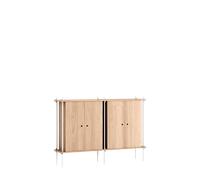 MOEBE S.115.2.E.OA Sistema di Scaffalature Rovere/ Bianco