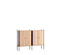 MOEBE S.115.2.E.OA Sistema di Scaffalature Rovere/Blu Profondo