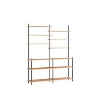 MOEBE S.200.2.D Sistema di Scaffalature Rovere/ Nero