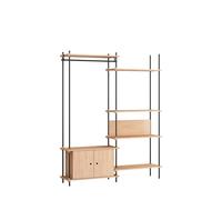 MOEBE S.200.2.G Sistema di Scaffalature Rovere/ Nero