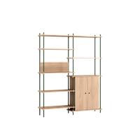 MOEBE S.200.2.I.OA Sistema di Scaffalature Quercia/Pino Verde