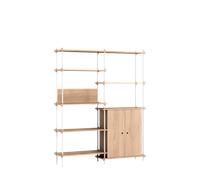 MOEBE S.200.2.I.OA Sistema di Scaffalature Rovere/ Bianco