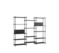 MOEBE S.200.3.A Sistema di Scaffalature Nero/ Nero