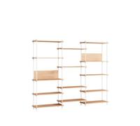 MOEBE S.200.3.A Sistema di Scaffalature Rovere/ Bianco