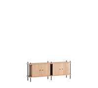 MOEBE S.65.2.D.OA Sistema di Scaffalature Rovere/ Nero