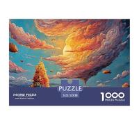 Moebius Illustration of Space Invader City 1000 Pezzi Carta Ecologica Puzzle Cosmic Cloud Temple Antistress Gioco Creativo Puzzle Decorazioni Per La Casa 52x38cm/1000pcs