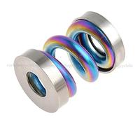 MOEENS Ammortizzatore per bicicletta,Ammortizzatore MTB MTB MTB Bici Shock Posteriore Titanio Bike Bike Molla di Sospensione Ammortizzatore Posteriore Shox for Brompton Paraurti Posteriore Assorbitore