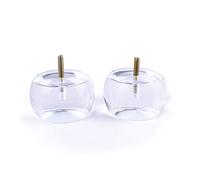 MOEENS Gambe per mobili, piedini in legno torniti per chignon, 5 pezzi, piedini in sabbia, ferramenta per mobili in cristallo, gambe per mobili contemporanei (dimensioni: 80 mm x 50 mm)