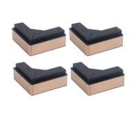MOEENS Gambe per mobili, piedini in legno torniti per chignon, set da 4 pezzi, gambe per mobili, divani, per tavolino, TV, armadio, letto, piedini di supporto in plastica per mobili (colore: L dorato,