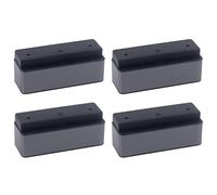 MOEENS Gambe per mobili, piedini in legno torniti per chignon, set da 4 pezzi, gambe per mobili, divani, per tavolino, TV, armadio, letto, piedini di supporto in plastica per mobili (colore: nero, 4