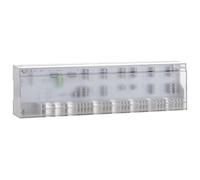 Möhlenhoff Base alfa direct 230 V/24 V, listello di controllo trasparente per riscaldamento a pavimento, 10 termostati e 18 attuatori, montaggio su guida DIN, certificato TÜV