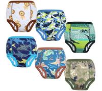 MOEMOE BABY Mutandine Apprendimento Bambino, Mutandine di Apprendimento per Bambini Confezione da 6 Cotone Verde 3 Anni