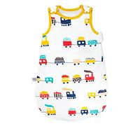 MOEMOE BABY Sacco nanna per bambino, 0,5 TOG, mussolina, sacco a pelo estivo, cotone senza maniche, sacco a pelo estivo M