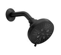 Moen 200W0BL Testa di spruzzo Standard a Otto funzioni da 5 Pollici di Diametro, Nero Opaco