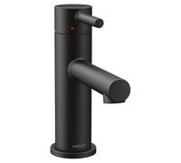Moen 6190BL - Rubinetto da bagno moderno con scarico e piastra di scarico opzionale, colore: Nero opaco