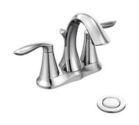 Moen 6410 EVA two-handle Centerset lavabo con sifone, scarico, cromo