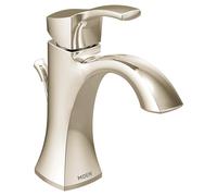 Moen 6903NL Miscelatore monocomando ad Arco Alto Rubinetto con Scarico, Nichel Lucido