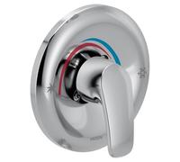 Moen Chateau L23561 - Maniglia a leva per doccia cromata e rosetta, valvola Posi-Temp inclusa