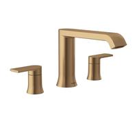 Moen Genta LX Rubinetto moderno per vasca da bagno a due maniglie in oro bronzato, valvola richiesta, T908BZG