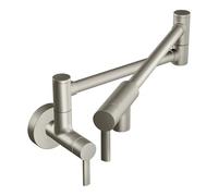 Moen Rubinetto della cucina a due maniglie del riempitore del vaso S665SRS, punto resiste inossidabile