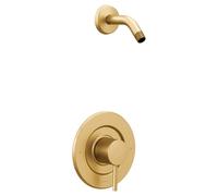 Moen T2192NHBG Align 2,5 GPM Maniglia singola Posi-Temp pressione bilanciata Trim con soffione doccia, oro spazzolato
