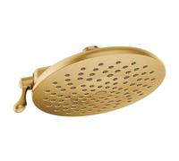 Moen Velocity Brushed Gold Two-Function Rainshower 8-Inch Shower Head with Immersion Technology for a High-Pressure Rinse, S6320BG