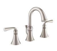 Moen WS84855SRN Rubinetto per Bagno ad Arco Alto Due Maniglie, in Nichel Spazzolato Resistente alle Macchie