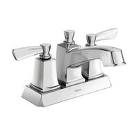 Moen WS84922 Rubinetto per Bagno a Due Maniglie ad Arco Basso, Finitura cromata