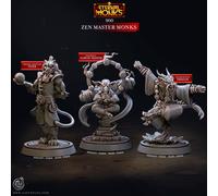 Mönch Sensei Miniatura Set Zen Maestro Combattente Figura Per TTRPG Come D&D 5E
