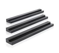 MÖNKE 3 Scaffali per dischi in vinile - Esponga con eleganza i suoi dischi in riproduzione o preferiti sulla parete - Adatto a 3 dischi di qualsiasi dimensione (Nero)
