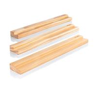 MÖNKE 3 Scaffali per dischi in vinile - Esponga con eleganza i suoi dischi in riproduzione o preferiti sulla parete - Adatto a 3 dischi di qualsiasi dimensione (Legno di pino)