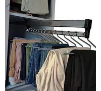 MOERGO Asta Estensibile per Guardaroba - Guardaroba Estraibile Binario, Asta Appendiabiti Regolabile Multifunzionale, Tubo Appendiabiti Estensibile per Appendere I Vestiti (Size : 70CM)