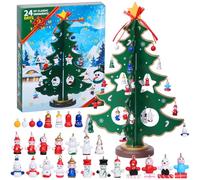 Moerstar Calendario Avvento Albero di Natale, Calendario dell'Avvento 2025 con Ornamenti per l'Albero di Natale, Decorazioni Regali Natale per Bambini Ragazzi Ragazze