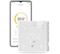 MOES 2 Fili Termostato a batteria Caldera Zigbee a Riscaldamento, Adatto alle Caldaie a Gas, Termostato a controllo vocale programmabile, Compatibile con Google Assistant/Alexa/Tuya/Smart Life