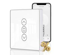 MOES Interruttore intelligente per tende touch screen in vetro curvo 2.5D WiFi, che supporta smart living/graffiti e applicazioni di controllo vocale Alexa/Google home