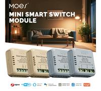 MOES Mini Tuya WiFi/Zigbee Smart Switch/Modulo Dimmer Modulo FAI DA TE Interruttore Della Luce 1/2 Gang di Controllo Remoto Lavoro Alexa Google Casa