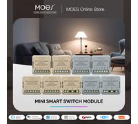 MOES Mini Tuya WiFi/Zigbee Smart Switch/Modulo Dimmer Modulo FAI DA TE Interruttore Della Luce 1/2 Gang di Controllo Remoto Lavoro Alexa Google Casa